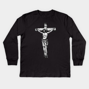 Jesus Christ Cross Christian Design Kids Long Sleeve T-Shirt